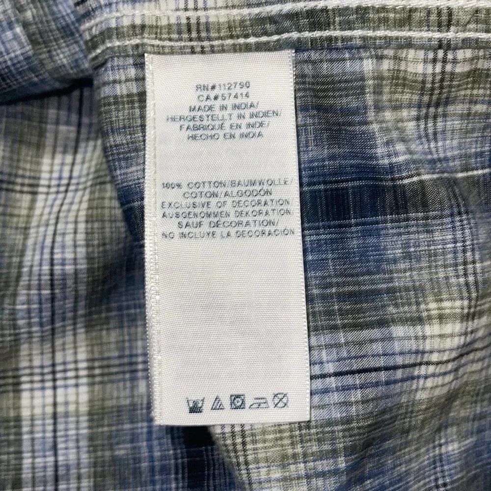 NWOT True religion Micro Plaid Long Sleeve Button Shirt